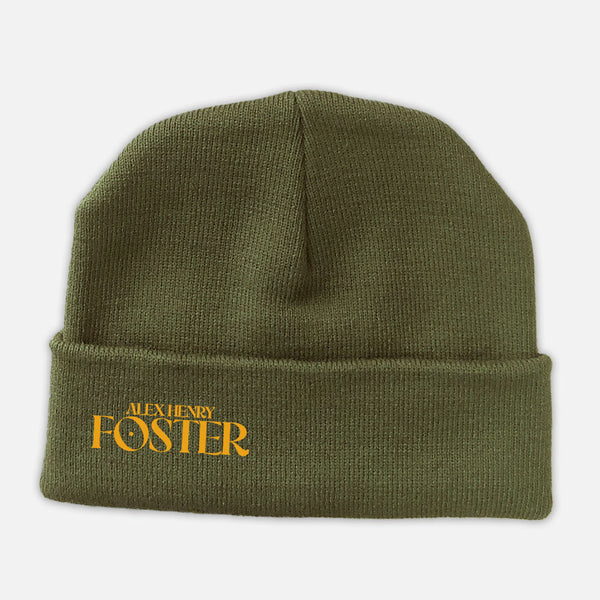 Bonnet en tricot “Glowing Let Go” (Vert olive)