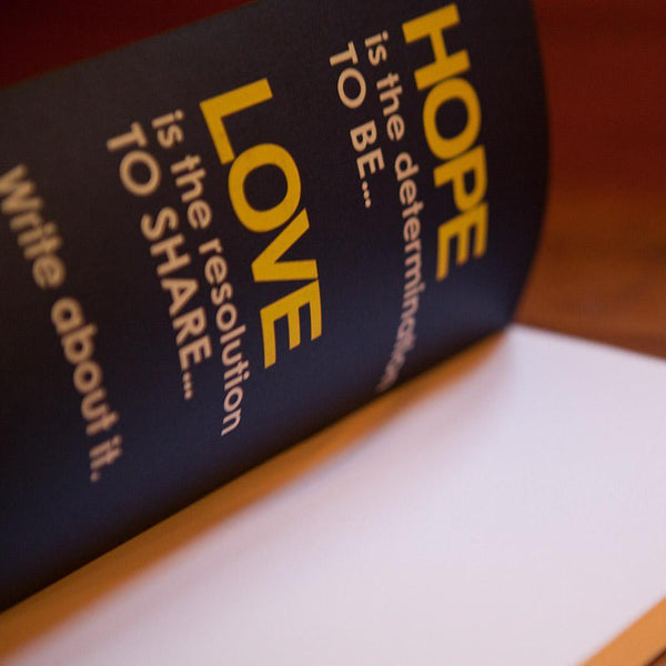 Cahier de notes “Hope in Dark Days” - Bleu marine