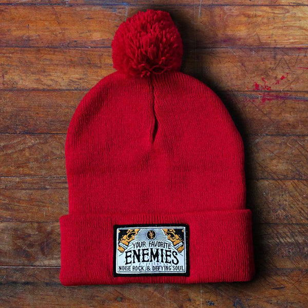 Bonnet à pompon "Head Full Of Wonders" - Rouge