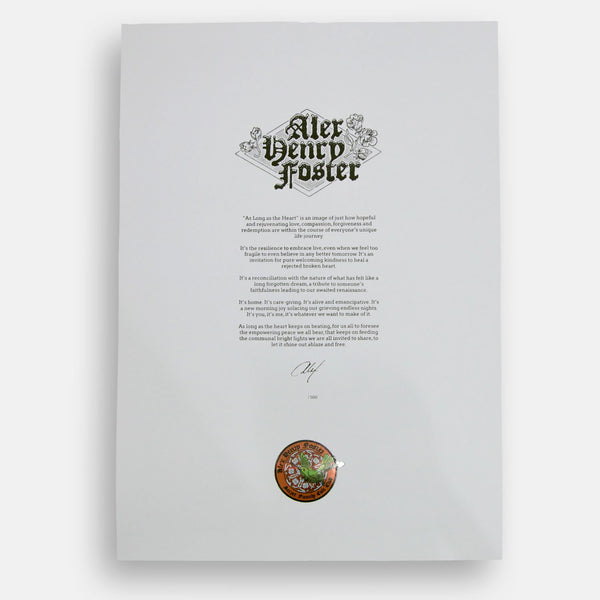 Poster en sérigraphie "As Long as the Heart”